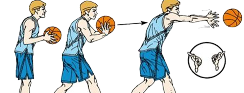 chest pass انواع پاس در بسکتبال